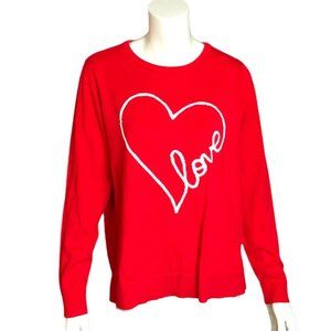 Women's Apt. 9 Red love sweater with heart design Size L